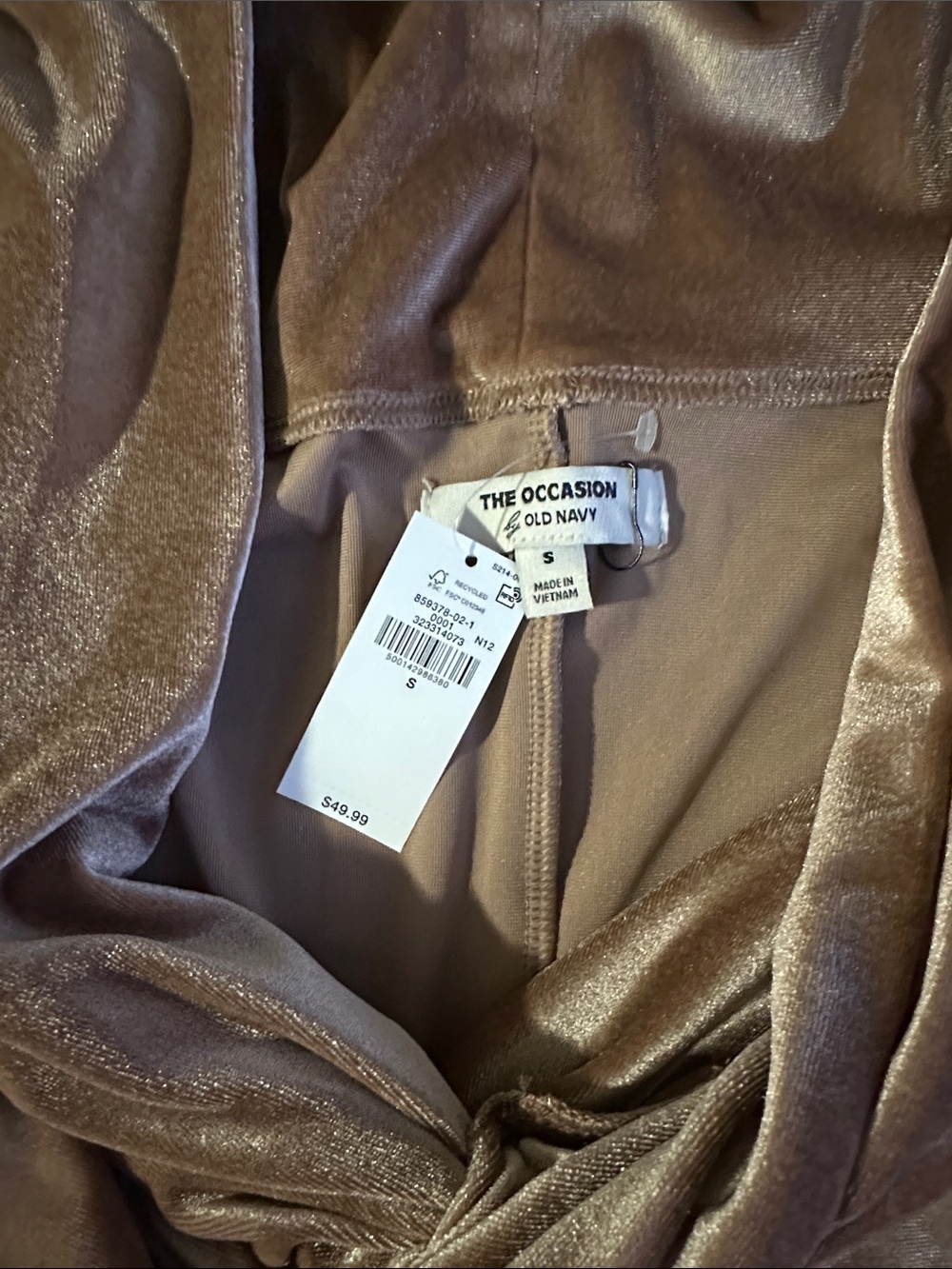 Old Navy Off-Shoulder Velvet Maxi Dress in Mauve women’s size Small - Picture 4 of 6